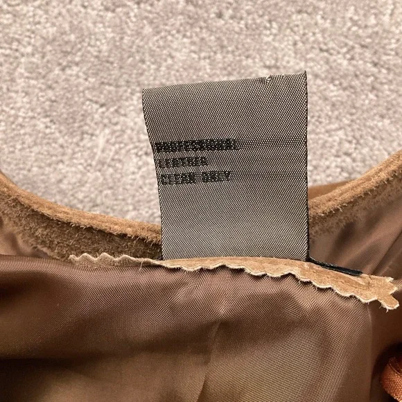 Brandon Thomas Womens 6 Brown Suede Embroidery Wrap Floral Butterfly Boho Skirt - Picture 5 of 10